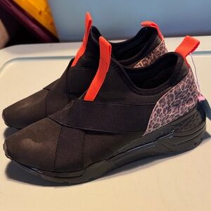 Steve Madden Black and Orange Women's Sneakers